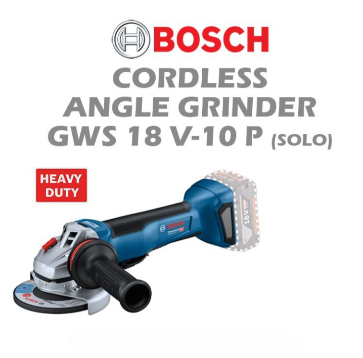 BOSCH CORDLESS ANGLE GRINDER GWS 18V-10 P (SOLO/SET)