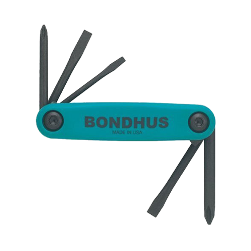 BONDHUS Fold Up Hex Key L-Wrench Set