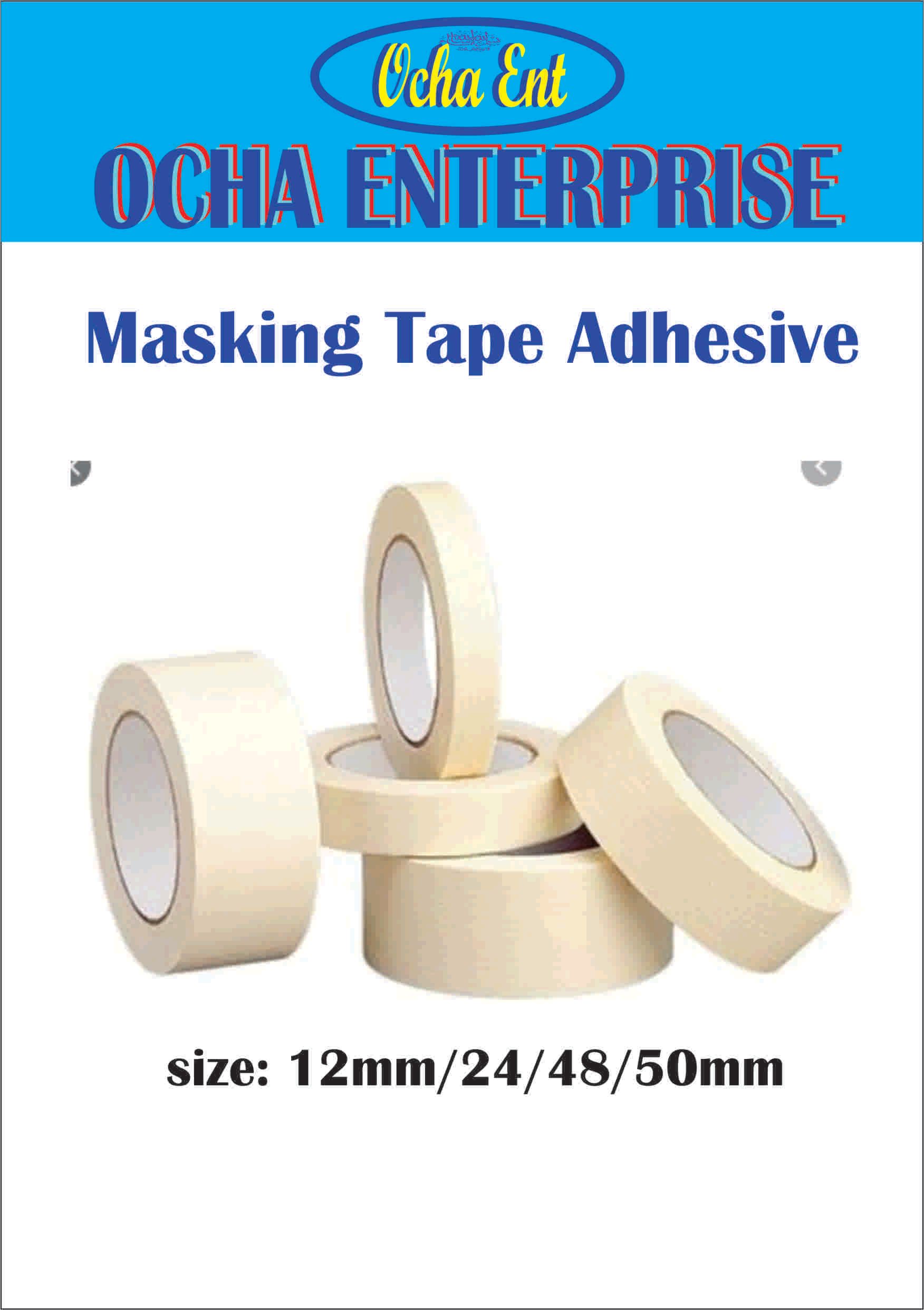 Masking Tape Adhesive 12mm/24 mm/ 48mm -10 yard