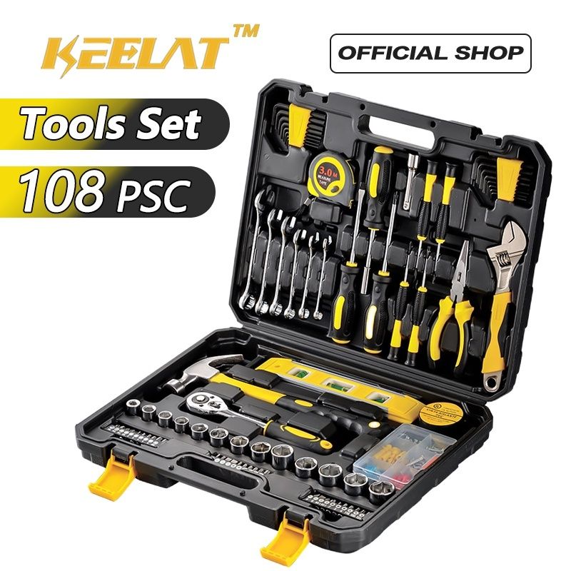 KEELAT 108 PCS TOOL SET SPANAR TOOLBOX TOOL KIT