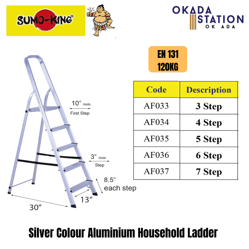 SUMO KING / SILVER COLOUR / ALUMINIUM / HOUSEHOLD LADDER