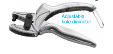 Temo 7"/180mm Interchangeable Leather Punch Pliers for Holes of 1.0/2.0/3.0/4.0/5.0/6.0mm
