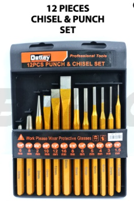 DETLEY 6PCS PIN PUNCH SET 12PCS COLD CHISEL AND PIN PUNCH SET CENTER PUNCH TAPER PUNCH PIN PUNCH TOOL