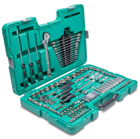 Sata 124PC 1/4” & 3/8” & 1/2”DR. SOCKET WRENCH SET (SAE