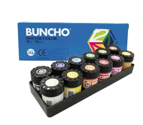 BUNCHO POSTER COLOUR 15CC X 12'S