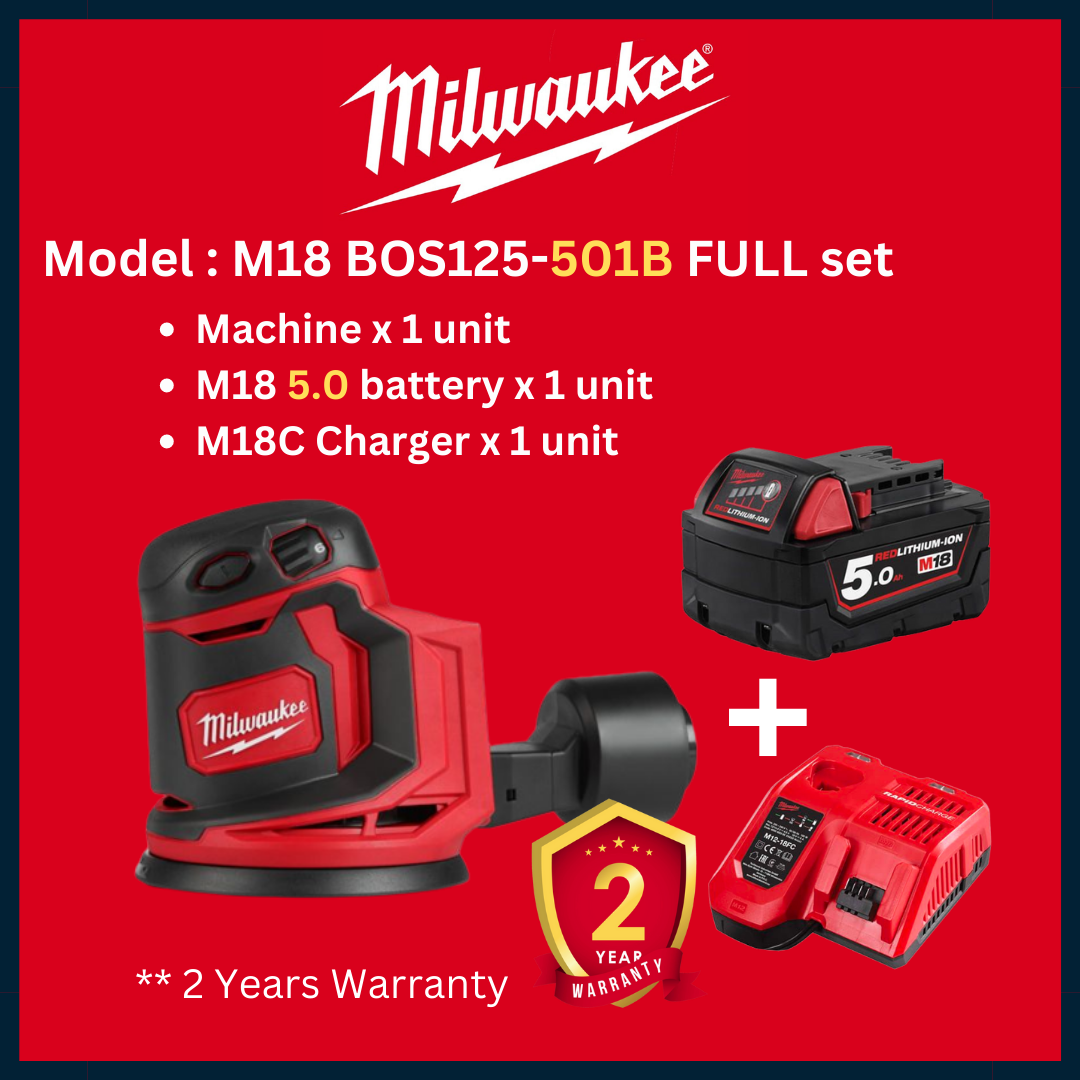 MILWAUKEE M18 125MM RANDOM ORBITAL SANDER _ SANDERS & POLISHERS _POLISH MACHINE_M18 BOS125