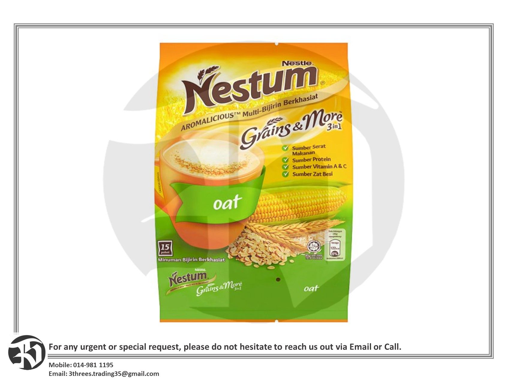 NESTUM 3IN1 OAT (15'sX30g)