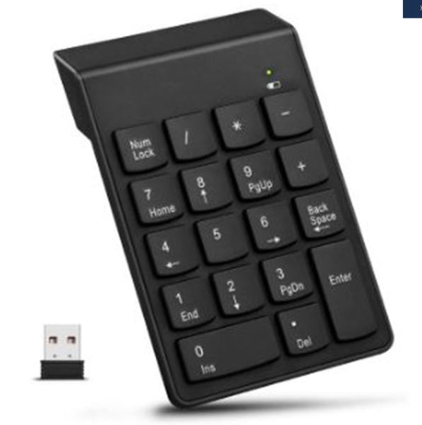 Wireless 2.4G Mini USB 18 Keys Number Pad Numeric Keypad Keyboard