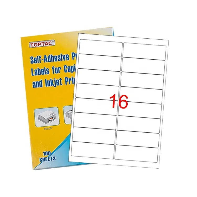 A4 Label Sticker Paper with 16 per sheet
