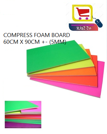 COMPRESS FOAM BOARD 60CM X 90CM +- (5MM) BLUE