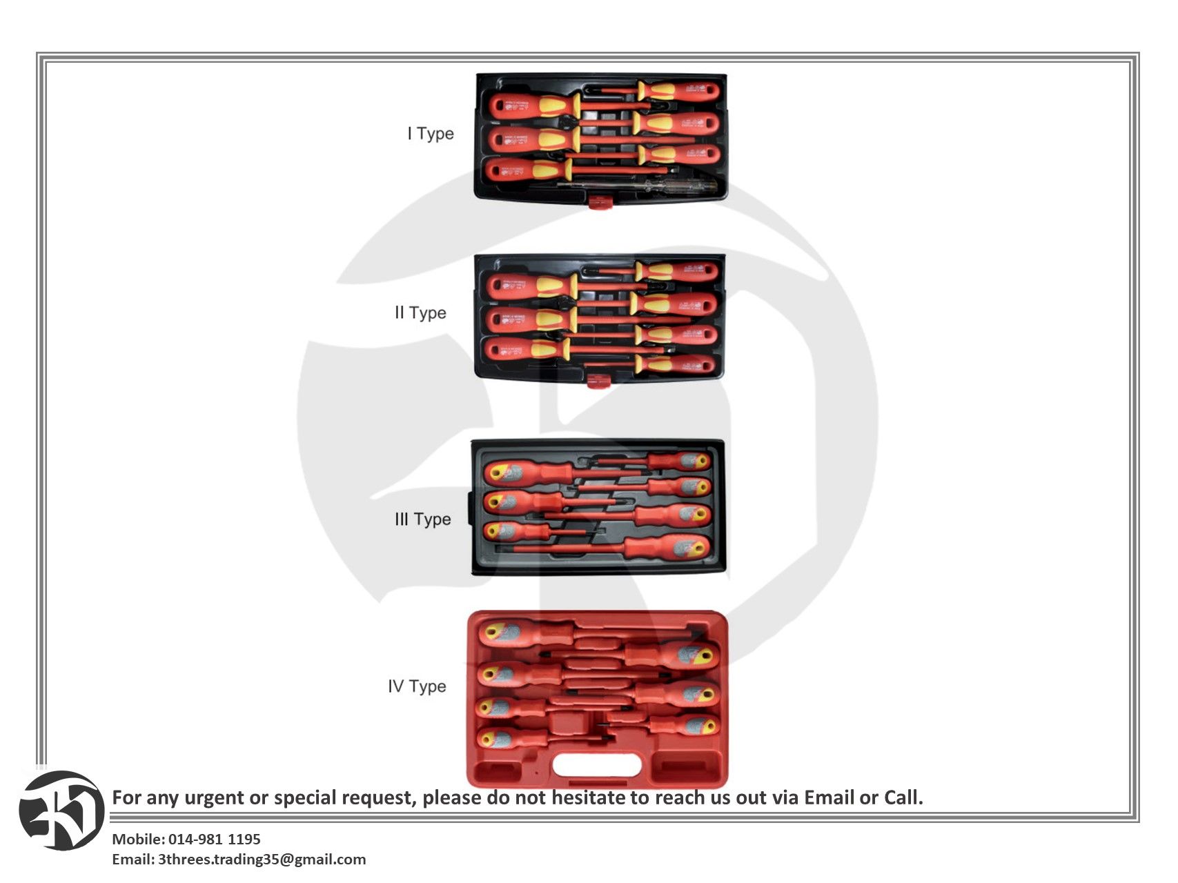 Temo 7Pc VDE Insulated Screwdriver Sets