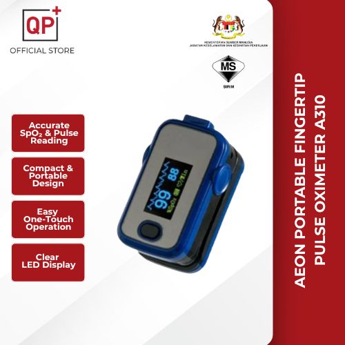 AEON PORTABLE FINGERTIP PULSE OXIMETER A310 PULSE BLOOD OXYGEN MONITOR (SPO2) l PENGUKUR OKSIGEN l 血氧仪-