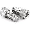 1/4-20 x 1/2" Socket Head Cap Screws, Allen Socket Drive, Stainless Steel 18-8 (304), Full Thread, Bright Finish, Machine Thread