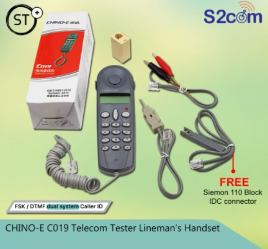 CHINO-E C019 Telecom Tester Lineman's Handset (S597)