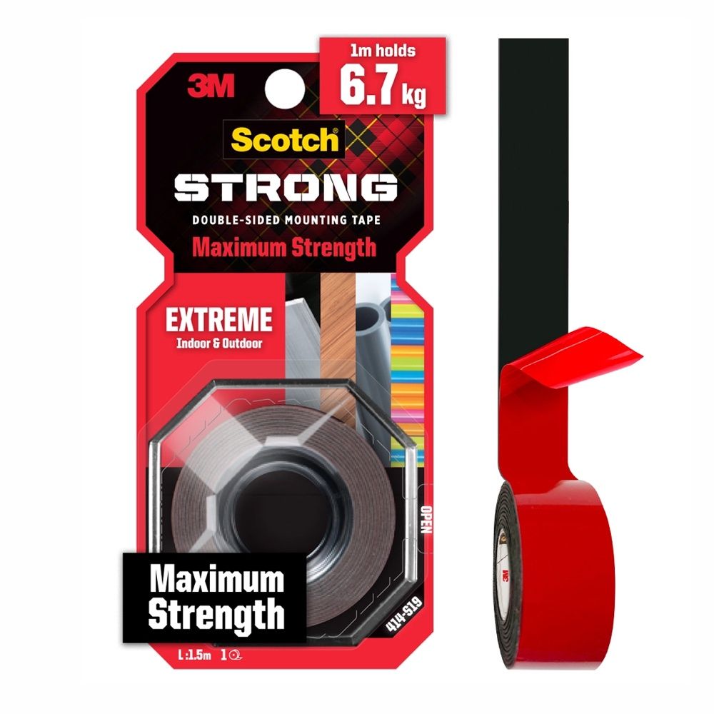 3M SCOTCH 414S19 EXTREME DOUBLESIDED MOUNTING TAPE 19MM X1.5M