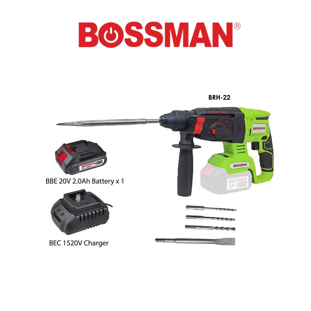 BOSSMAN BRH-22 20V Cordless Brushless Rotary Hammer