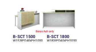 OFIS SERIES RECEPTION COUNTER SERIES BORAS ASH ONLY