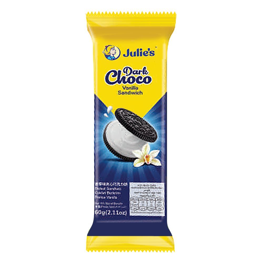 (Loose pack) Julie’s Dark Choco Vanilla Sandwich 60g