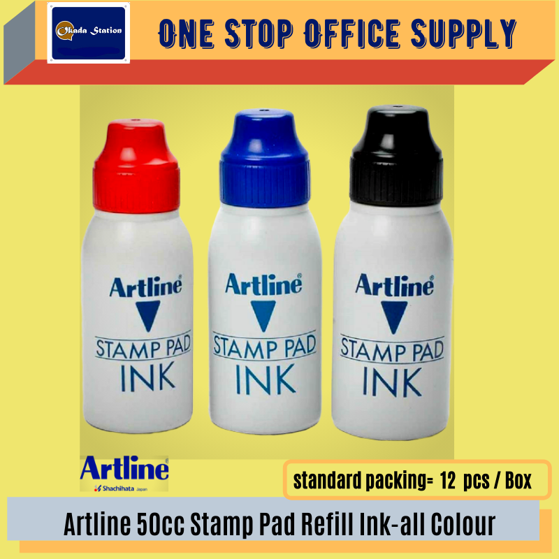 ARTLINE / STAMP PAD REFILL / REFILL INK / 50CC / ARTLINE STAMP PAD INK / ALL COLOUR /