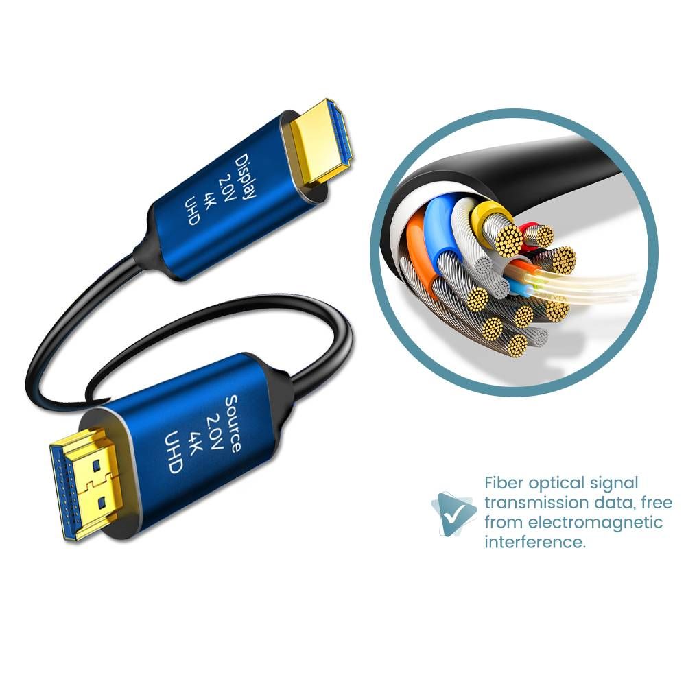 FIBER OPTIC HDMI 2.0 VERSION 4K ULTRA HD PREMIUM HIGH SPEED ACTIVE OPTIC HDMI CABLE