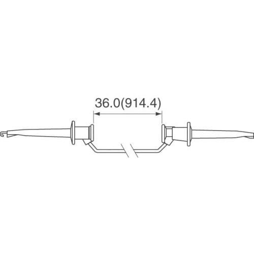 Fluke PATCH 3781-36-8 Minigrabber Patch Cord (gray)