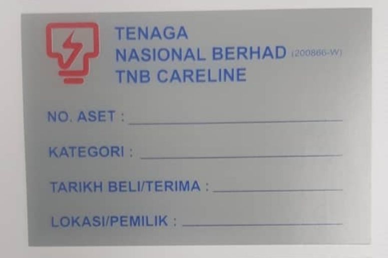 Sticker Aset