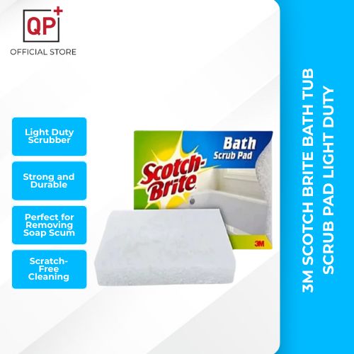 3M SCOTCH BRITE BATH TUB SCRUB PAD - LIGHT DUTY ANTI SCRATCH RESISTANT PAD (CERAMIC TOILET BOWL) l PAD l 垫-