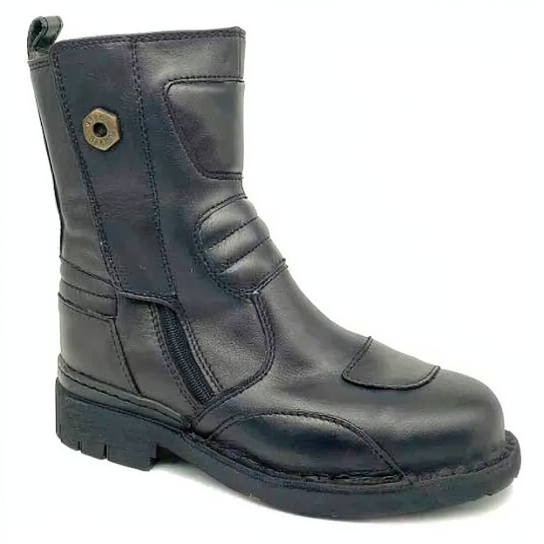 Black Hammer High-cut Slip Ons Zip - Black (UK 11-12)
