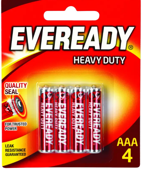 Eveready Heavy Duty Battery AAA Pack of 4