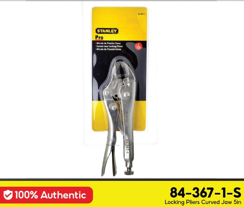 STANLEY 84-367-1-S (84-367-1) LOCKING PLIERS CURVED JAW 5IN