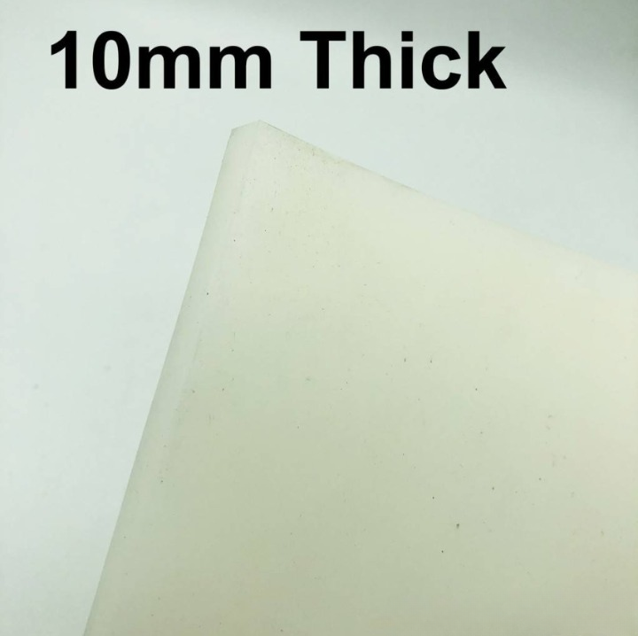 SILICONE RUBBER SHEET TRANSLUCENT 10MM THICK