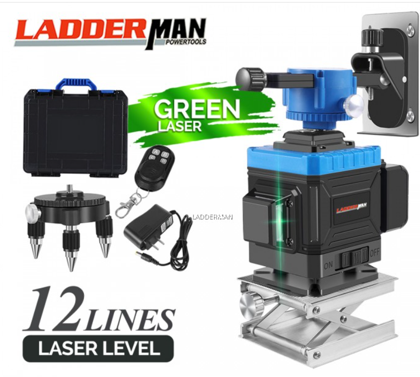 12 LINE / 16 LINE 3D LASER LEVEL GREEN LIGHT SELF-LEVELING 360?? ROTARY CROSS AUTO MEASURING TOOL REMOTE CONTROL