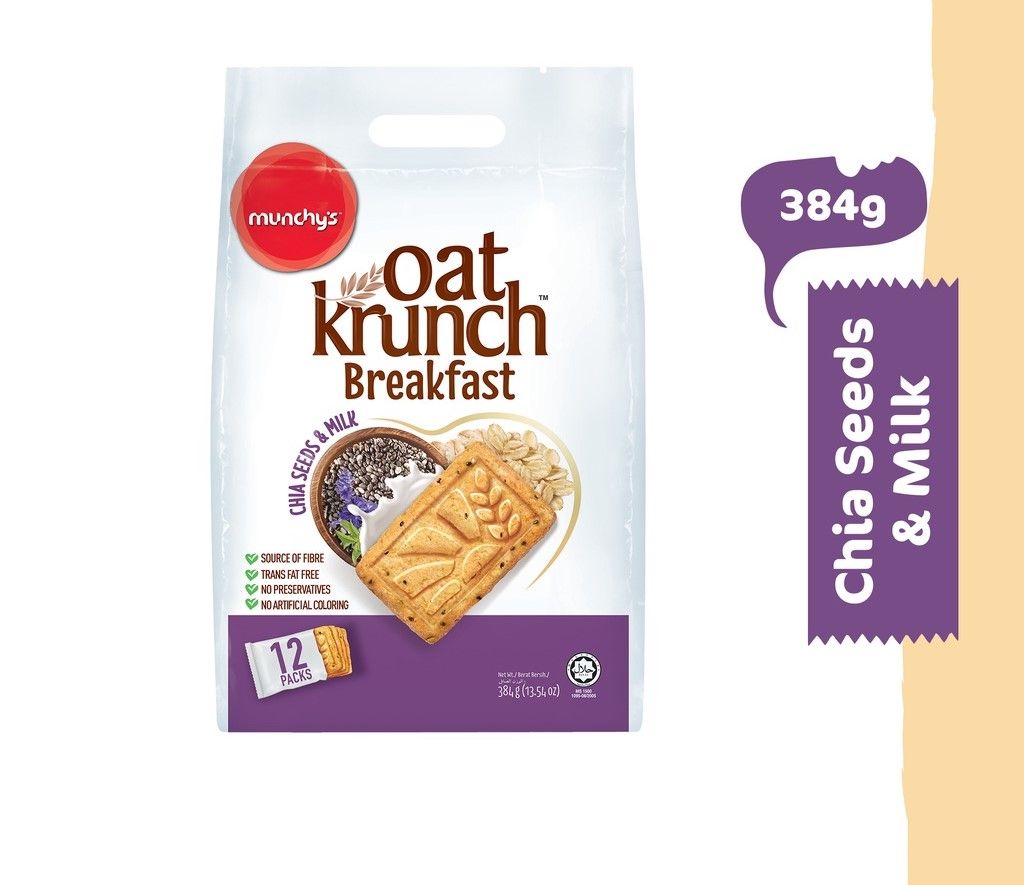 Munchy's Oat Krunch Biscuit - Chia Seeds & Milk (384g)
