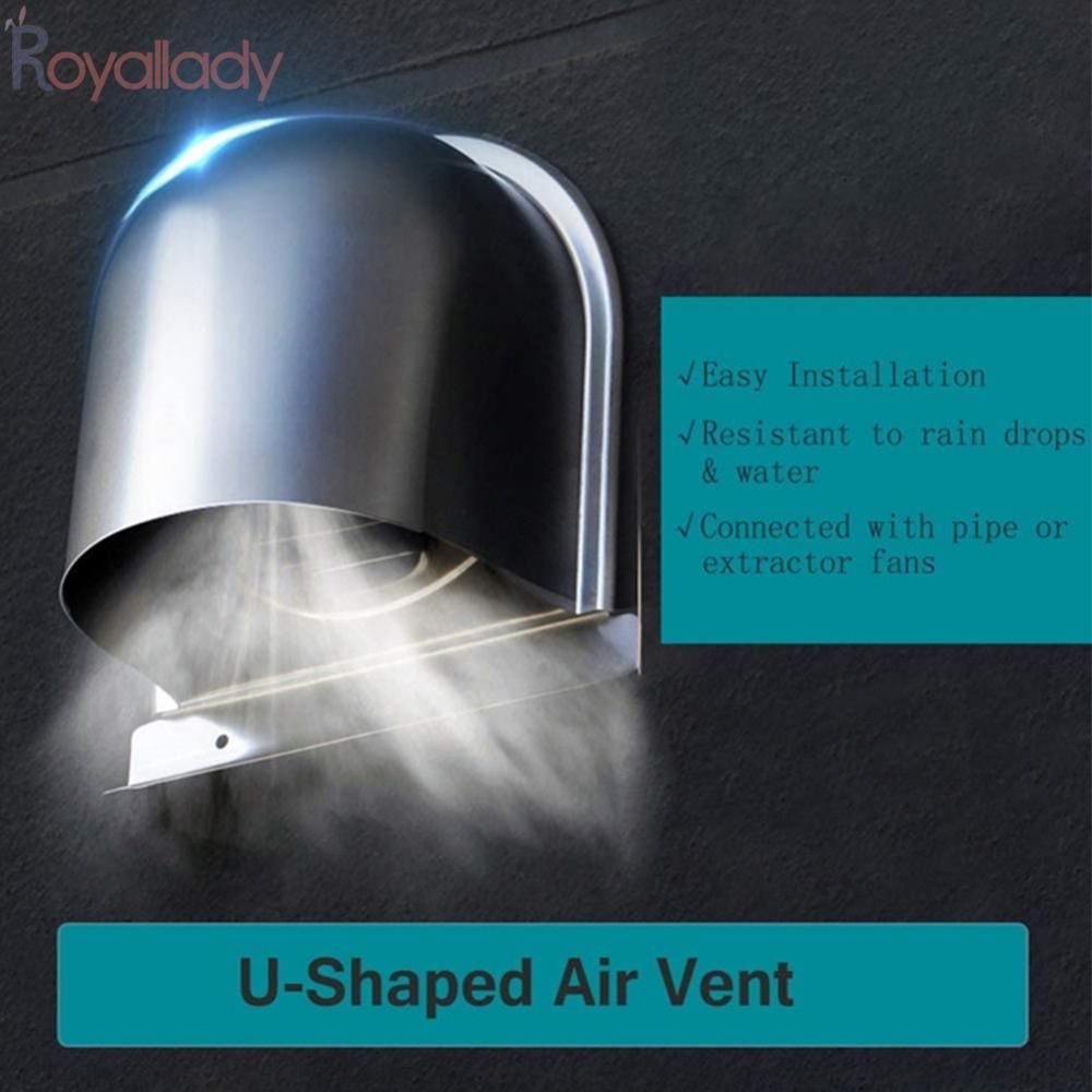 Air Vent Cover 100mm Ducting Cover Extract Valve Stainless Steel