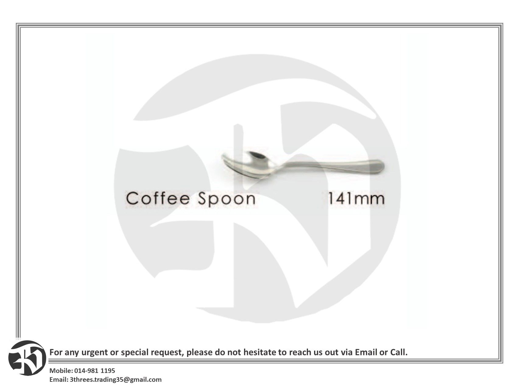 Q'tessence Classic Coffee Spoon, 141mm