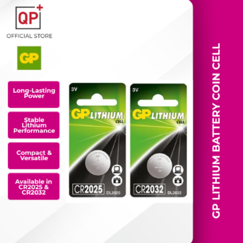 GP LITHIUM BATTERY COIN CELL CR2025 & CR2032 l BATERI l 电池-CR 2025,5PC