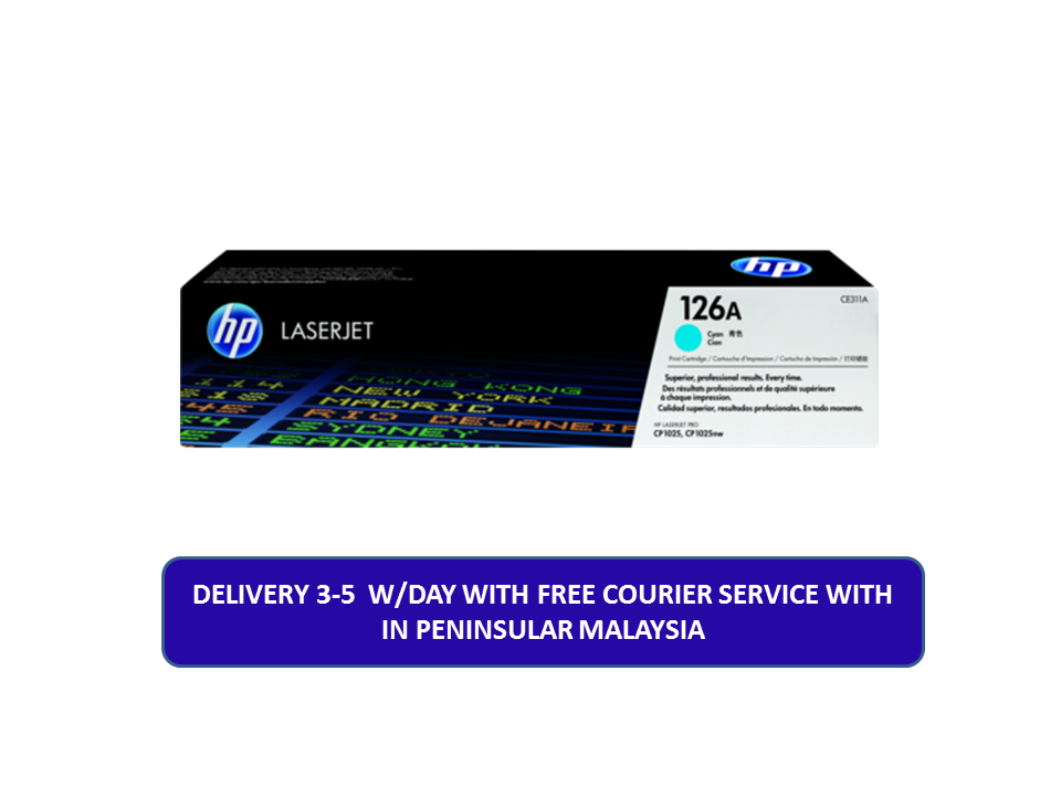 HP 126A Cyan Original LaserJet Toner Cartridge (CE311A)