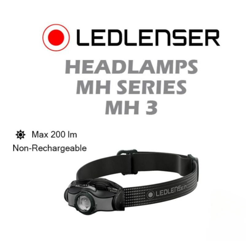 LEDLENSER NON-RECHARGEABLE HEADLAMPS MH3
