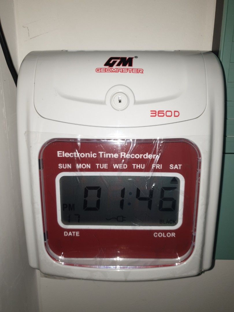 Geomaster Time Recorder Punch Card Machine DIGITAL 360D