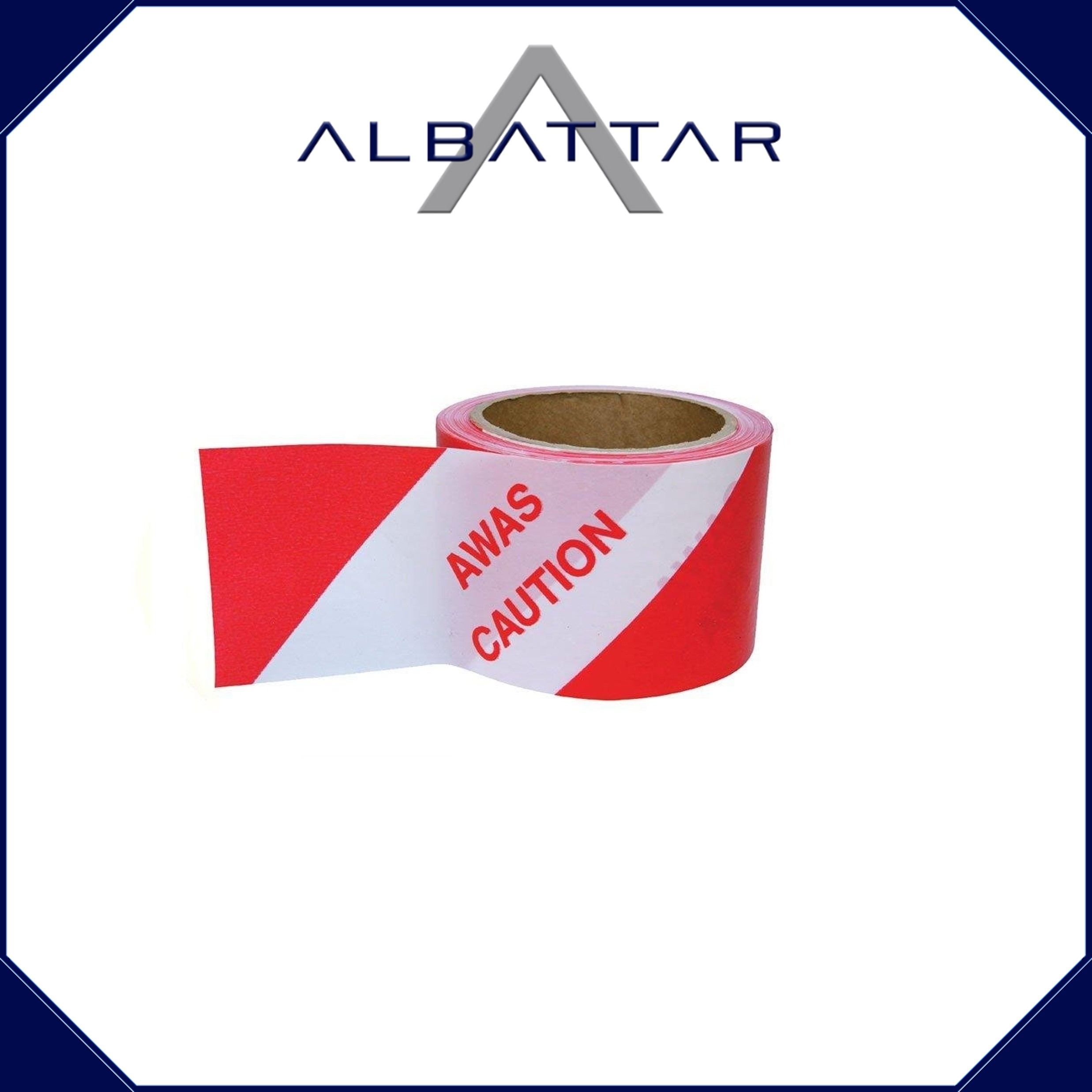 2"X70MX0.04MM RED/WHITE BARRICADE TAPE