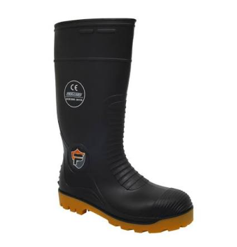 R3 Series Safety Weillington Boots Black (Midsole + Toe-Cap) Size 5
