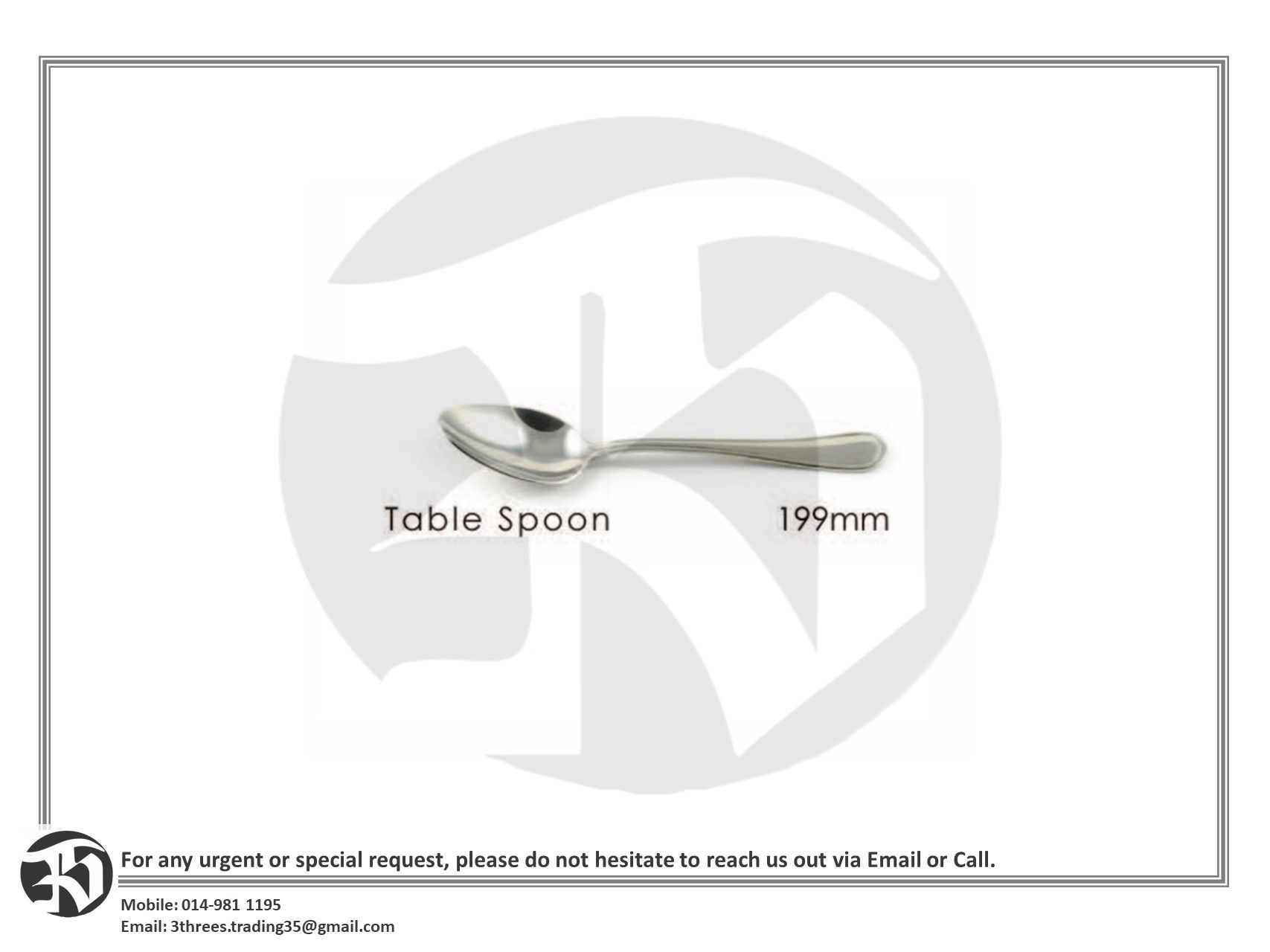 Q'tessence Classic Table Spoon, 199mm