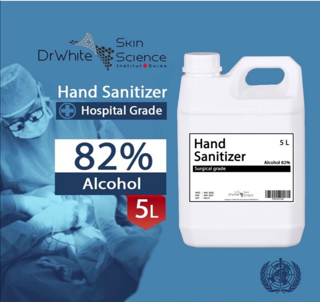 NA Hand sanitizer (Alcohol 82%) 5Liter Gel or Liquid