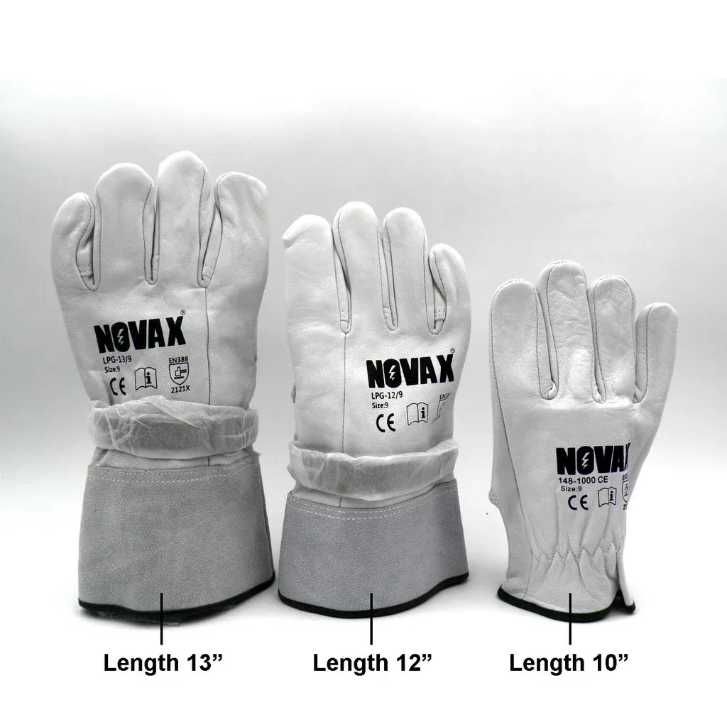 NOVAX LEATHER PROTECTOR GLOVES, LENGTH 10"/12"/13", ELECTRICAL SAFETY GLOVE, NOVAX GLOVE, ELECTRICIAN