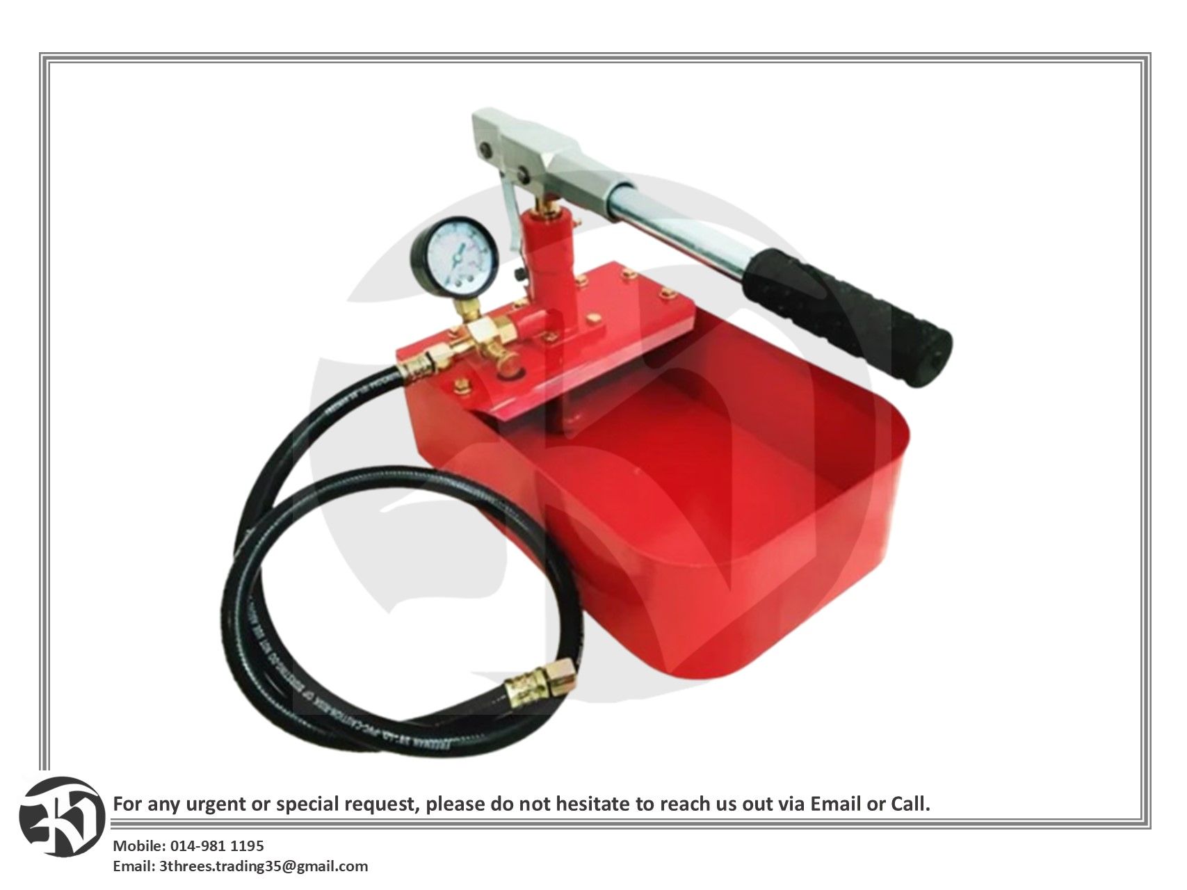 Hydraulic Pressure Test Pump 7MPa