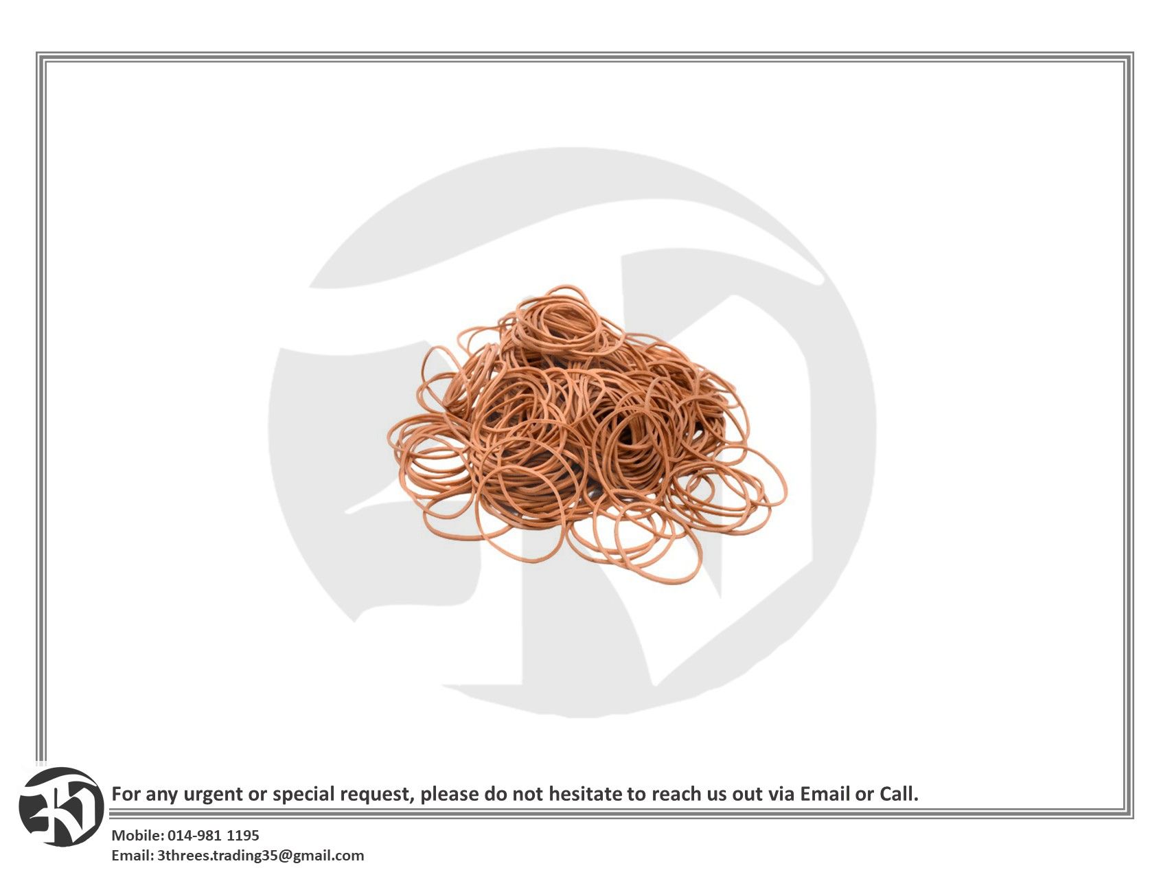 brown colour rubber band (150 gram)