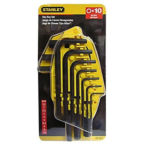 STANLEY 69-253 10pcs Hex Key Set Allen Key Set 1.5-10mm