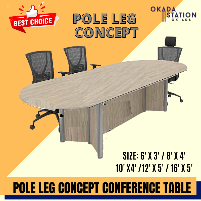 OVAL CONFERENCE TABLE POC / 8' / 10' / 12' / 16' / METTING TABLE / CONFERENCE TABLE / POC3000 / OVAL / OFFICE TABLE / OFFICE FURNITURE