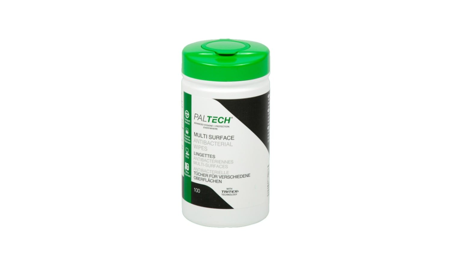 PALTECH *PAL Wet Disinfectant Wipes for Surface Cleaning Use, Dispenser Box of 100 - W840110PT