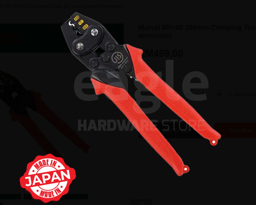 Marvel MH-88 259mm Crimping Tools (for non insulated terminals)